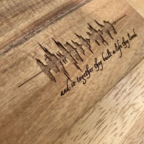 And So Together They Built A Life They Loved Soundwave Cutting Board - Picture 3 of 6